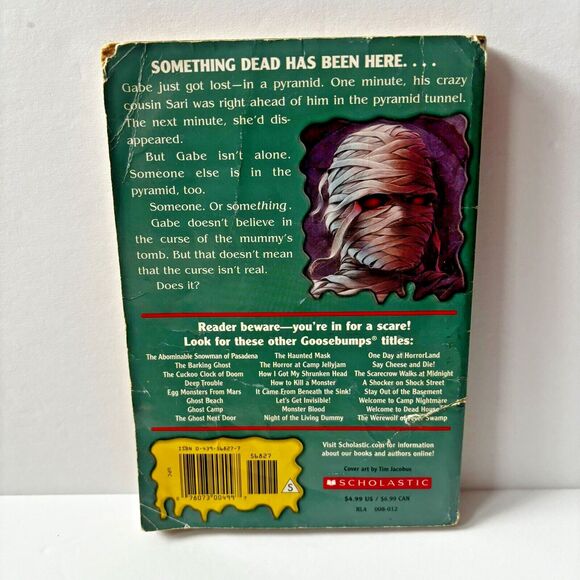 Goosebumps Book The Curse of the Mummy's Tomb #5 RL Stine 1993 1st Ed No Number - Picture 2 of 5